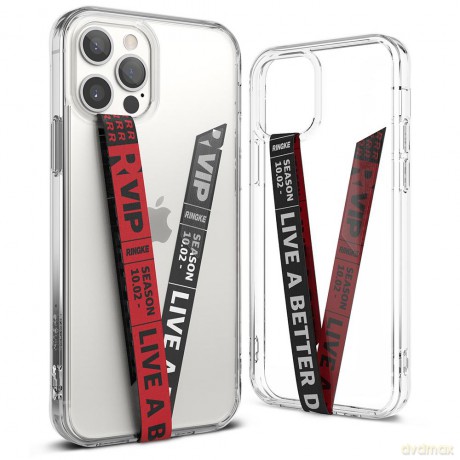 Ringke Band Strap samoprzylepny pasek uchwyt do telefonu na etui (Ticket Band 2) czerwony (ST54365RS)