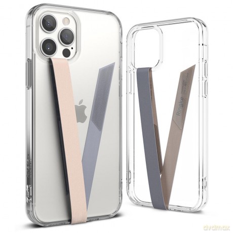 Ringke Band Strap samoprzylepny pasek uchwyt do telefonu na etui różowy (ST54334RS)