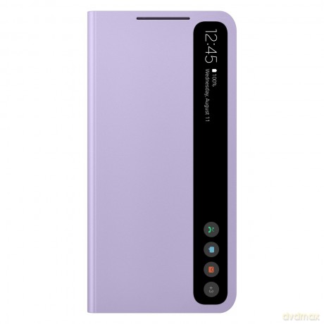 Samsung Smart Clear View Cover futerał antybakteryjne etui z inteligentną klapką Samsung Galaxy S21 FE lawendowy (EF-ZG990CVE)