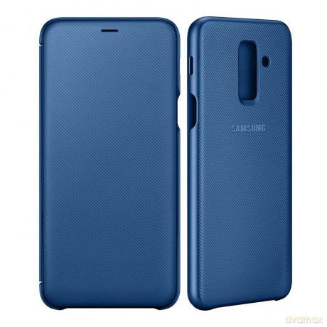 Samsung Wallet Cover etui kabura bookcase z kieszonką na kartę Samsung Galaxy A6+ 2018 niebieski (EF-WA605CLEGWW)