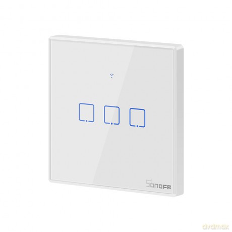 Sonoff T2EU3C-TX trzykanałowy dotykowy włącznik światła przełącznik przycisk Wi-Fi (IM190314017)