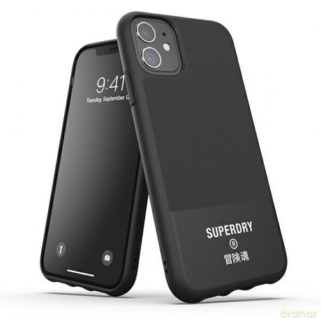 SuperDry Moulded Canvas iPhone 11 Case czarny/black 41547