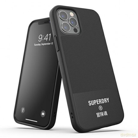 SuperDry Moulded Canvas iPhone 12/12 Pro Case czarny/black 42585