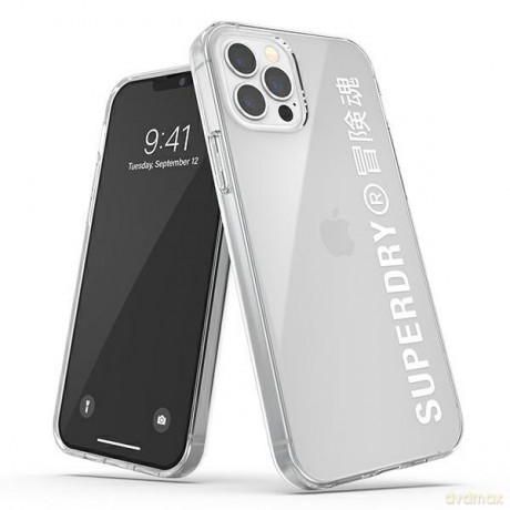 SuperDry Snap iPhone 12/12 Pro Clear Cas e biały/white 42596