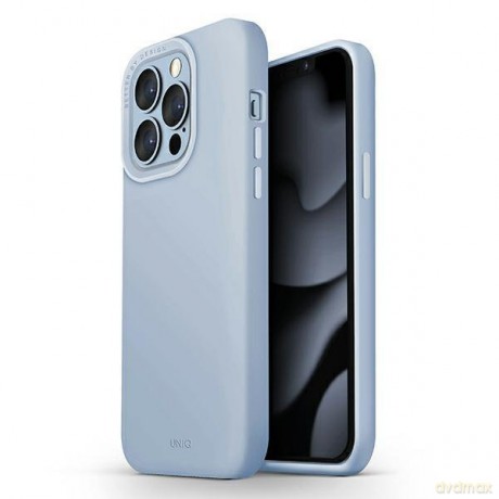 UNIQ etui Lino Hue iPhone 13 Pro Max 6,7" niebieski/arctic blue MagSafe