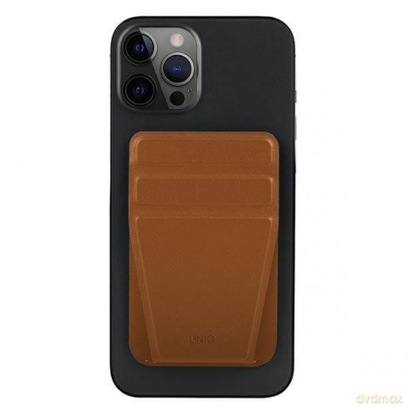 UNIQ Lyft magnetyczny stojak na telefon snap-on stand and card holder brązowy/brown