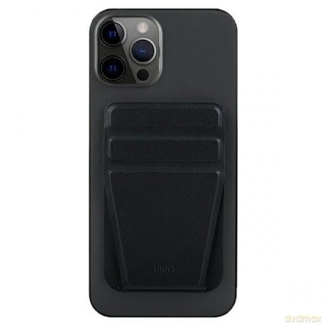 UNIQ Lyft magnetyczny stojak na telefon snap-on stand and card holder czarny/black