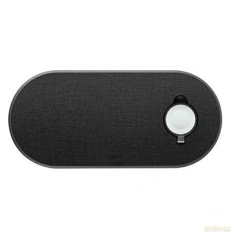 UNIQ Ładowarka indukcyjna Aereo Plus 3w1 30W Fast charge czarny/obisdian knit black (LITHOS Collective)