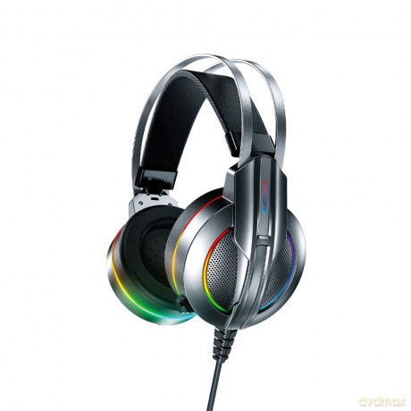 WK Design M9 gamingowe wokółuszne słuchawki z mikrofonem USB dla graczy szary (M9)