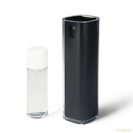 Zestaw do czyszczenia ekranu 2 w 1, spray z czyścikiem do wyświetlacza w telefonie, tablecie czarny