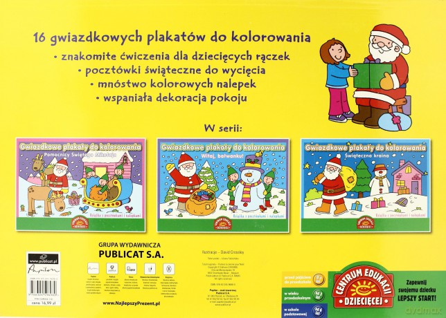Gwiazdkowe Plakaty Do Kolorowania Zaprzęg Świętego Mikołaja [KSIĄŻKA]