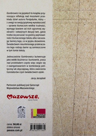 Gombrowicz na językach Lekcje tłumaczy [KSIĄŻKA]