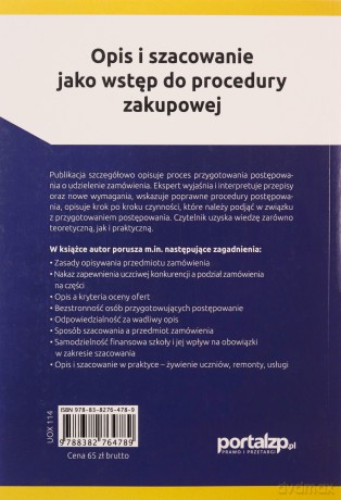 Opis i szacowanie jako wstęp do procedury zakupowej - praktyczny poradnik dla placówek oświatowych - Katarzyna Bełdowska [KSIĄŻKA]