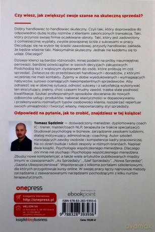 Psychologia w sprzedaży. W jaki sposób prowadzić rozmowę handlową, aby zwiększyć szansę na zawarcie - Tomasz Sędzimir [KSIĄŻKA]