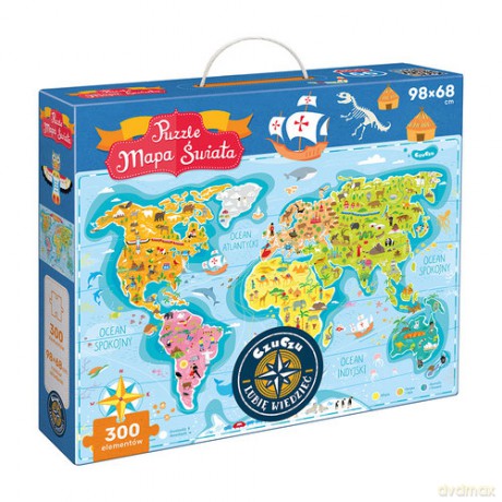 Puzzle CzuCzu Mapa Świata 300