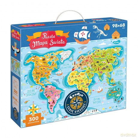 Puzzle CzuCzu Mapa Świata 300