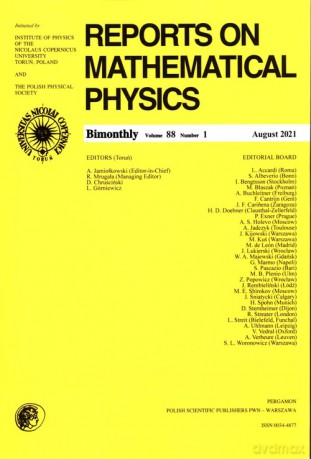 Reports On Mathematical Physics 88/1 Pergamon [KSIĄŻKA]