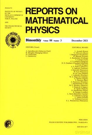 Reports On Mathematical Physics 88/3 Pergamon [KSIĄŻKA]