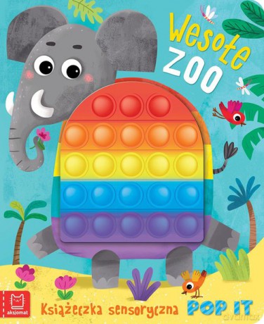 Wesołe zoo Książeczka sensoryczna z POP IT - Grażyna Wasilewicz [KSIĄŻKA]
