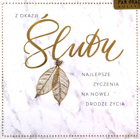Karnet kwadratowy - Kartka okolicznościowa na ślub 