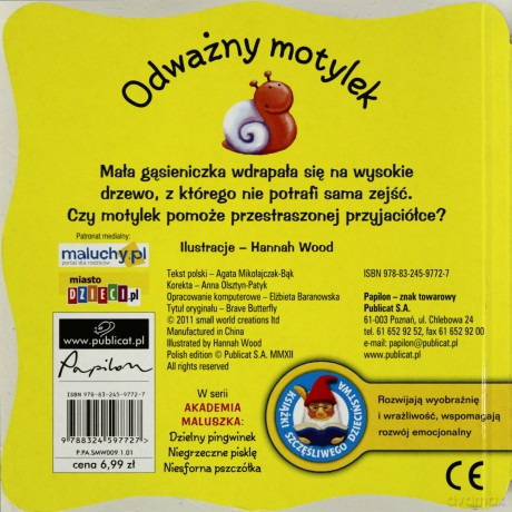 Akademia Maluszka Odważny Motylek (twarda) [KSIĄŻKA]
