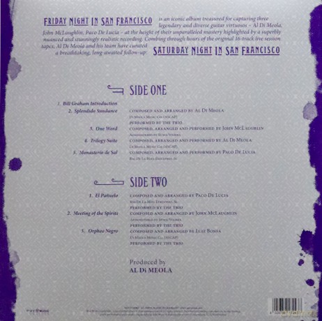 Di Meola McLaughlin De Lucia: Saturday Night In San Francisco [Winyl]