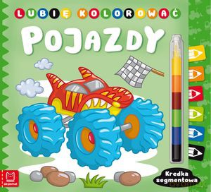 Lubię kolorować. Pojazdy. Kredka segmentowa - Anna Podgórska [KSIĄŻKA]
