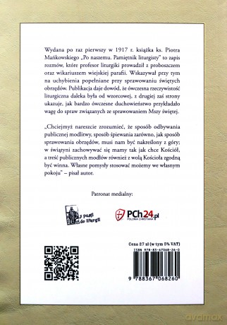 Po naszemu. Pamiętnik liturgisty - Piotr ks. Mańkowski [KSIĄŻKA]