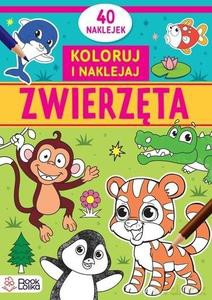 Zwierzęta. Koloruję i naklejam [KSIĄŻKA]