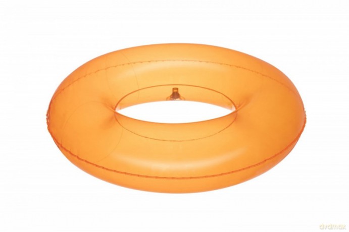 Koło do pływania przezroczyste 51 cm pomarańczowe