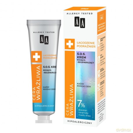 AA Cera Wrażliwa Łagodzenie Podrażnień Krem kojąco-regenerujący S.O.S. 50 ml
