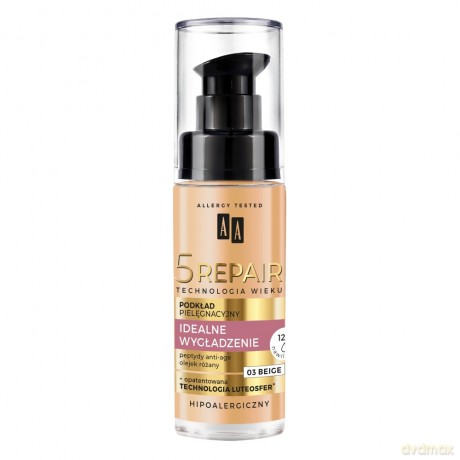 AA Technologia Wieku 5 Repair podkład pielęgnacyjny Idealne Wygładzenie - 03 Beige 30 ml