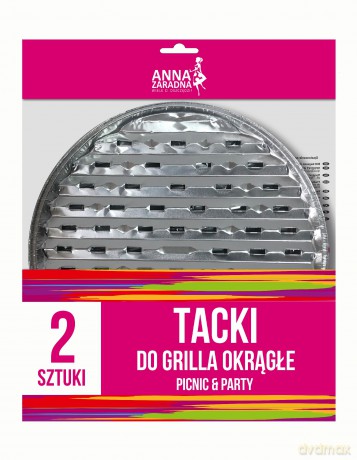 ANNA ZARADNA Tacki do grilla okragle 1op.-2 szt