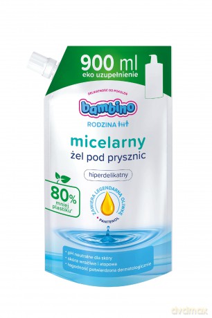 Bambino Rodzina Micelarny Żel pod prysznic hiperdelikatny - zapas 900 ml
