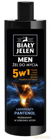 Biały Jeleń Men Żel do mycia 5w1 dla mężczyzn - Łagodzący Pantenol 400 ml