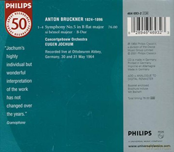 50 Philips: Bruckner: Symphony 5 [CD]