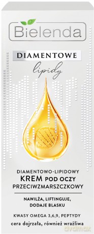 Bielenda Diamentowe Lipidy Diamentowo-Lipidowy Krem pod oczy przeciwzmarszczkowy 15ml