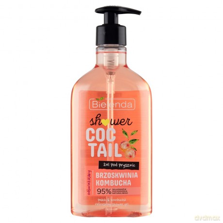 Bielenda Shower Coctail Żel pod prysznic odświeżający Brzoskwinia & Kombucha 400 ml