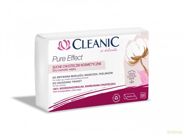 Cleanic Suche Chusteczki kosmetyczne Pure Effect 1op.-50 szt
