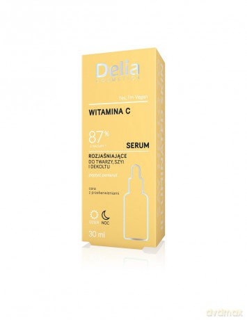 Delia Cosmetics WITAMINA C Serum rozjaśniające do twarzy,szyi i dekoltu na dzień i noc 30 ml
