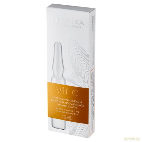 Dermika Esthetic Solutions Vit C Intensywna Kuracja rozświetlająca Anti-Age w ampułkach na noc 14ml (7x2ml)