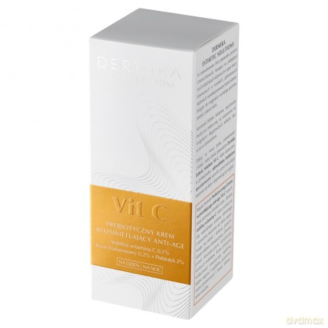 Dermika Esthetic Solutions Vit C Prebiotyczny Krem rozświetlający Anti-Age na dzień i noc 50 ml