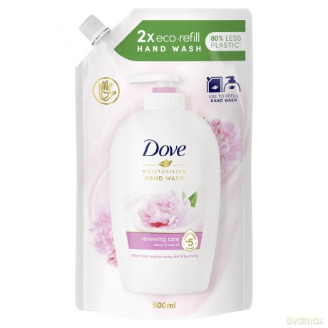 Dove Hand Wash Nawilżające Mydło w płynie Renewing Care - Peony & Rose Oil 500 ml - zapas