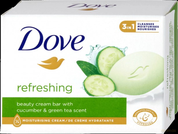 Dove Odświeżające Mydło w kostce 3in1 - Cucumber & Green Tea 90g