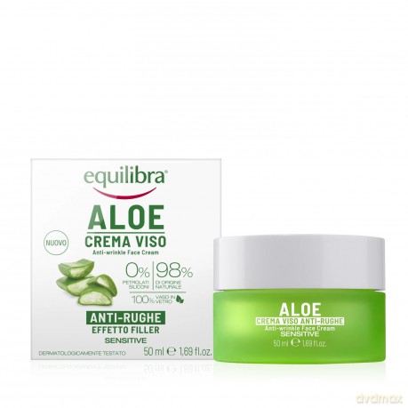 Equilibra Aloe Krem przeciwzmarszczkowy Sensitive - efekt wypełnienia 50 ml