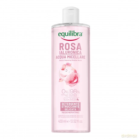 Equilibra Rosa Delikatnie Oczyszczająca Różana Woda micelarna z kwasem hialuronowym 400 ml
