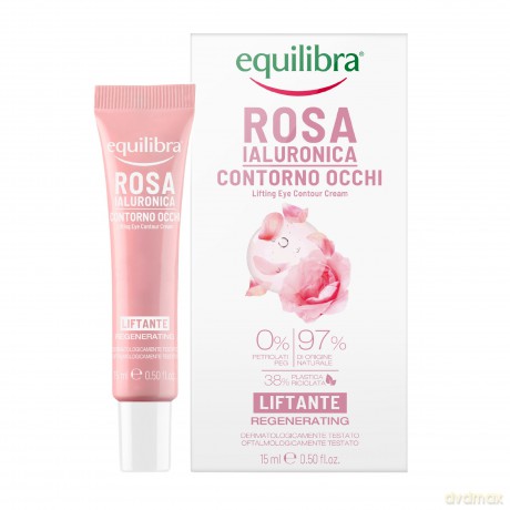 Equilibra Rosa Różany Krem liftingujący pod oczy z kwasem hialuronowym 15ml