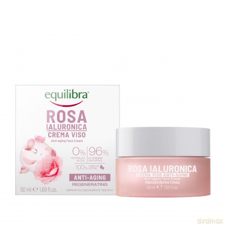 Equilibra Rosa Różany Krem przeciwstarzeniowy z kwasem hialuronowym 50 ml