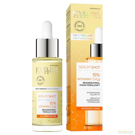 Eveline Face Therapy Professional Serum Shot Kuracja rozświetlająca - 15% Witamina C+Cg 30 ml