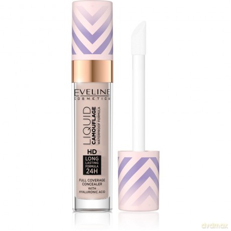 Eveline Liquid Camouflage Wodoodporny Korektor z kwasem hialuronowym nr 03 Soft Natural 7.5ml